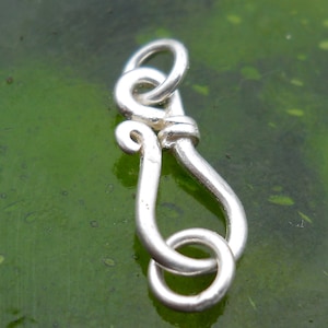 Verschluss aus Sterling Silber 925 Sterling Silber (CL310), Größe: 13 mm x 6 mm, 17 mm lang