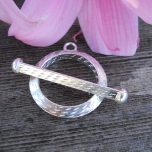 Large Sterling Silver Toggle Clasp with Triangular Bar (30 mm)