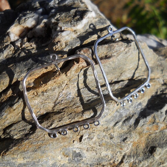 Boucles D'oreilles Cercles Suspendus En Argent Sterling 925 - Environ 2-3/4 Pouces - Neuf Sans Emballage