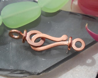 Solid Copper Clasp, CL334CU, Size: 34 mm x 6 mm 1.34 inches x .24 inches