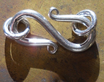 Sterling Silber S-Haken mit Biegeringen: 23 mm Schmuckverschluss