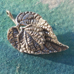 Leaf Clasp, Sterling Silver Hook and Eye Intricate Leaf Clasp, Size: 27 mm x 15 mm or 1.6 inches x .59 inches