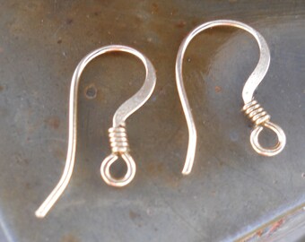 Brass Ear Wires with Coil and Loops