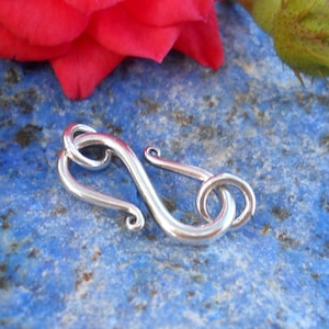 Sterling Silber S-Spange mit 2 geschlossenen Biegeringen, CL255-25 mm, Größe 25 mm oder .98 Zoll