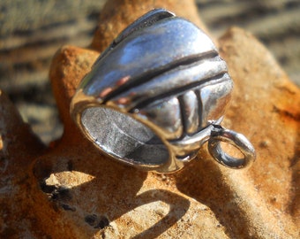 Sterling Silver Pendant Bail with Closed Loop (4mm Opening)
