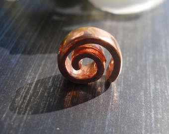 Spiralperle, massive Kupferperle, BD197CU, 10 mm