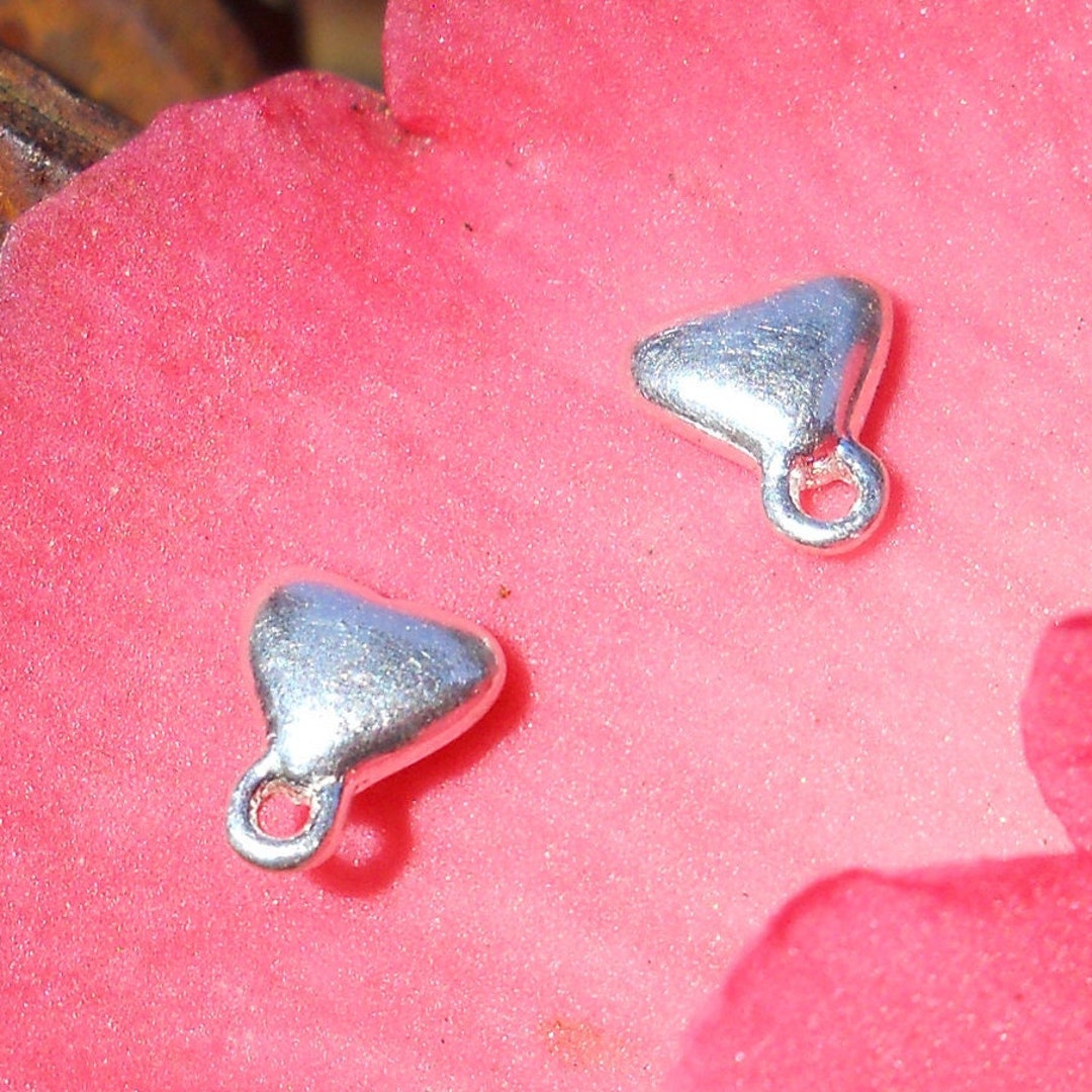 Sterling Silver Heart Posts With Loops (5 Mm X 4 Mm) - Etsy