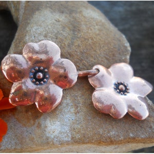 2 Strand Multi-Strand Solid Copper Clasp, MS153CU, Solid Copper Hook and Eye Closure, 63 mm x 30 mm