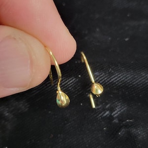 Vermeil Ear Wires, T12V, Vermeil Ear Wires with Loops