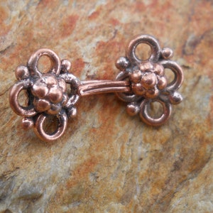 3 Strand Multi-Strand Solid Copper Clasp, MS67CU, Solid Copper Hook and Eye Closure, 20 mm x 10 mm