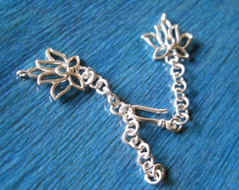 Adjustable Clasp, Sterling Silver extender Hook and Eye Clasp, CL352 is a great extender clasp.