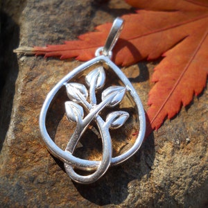 White Bronze with 2. 5 Micron Silver Floral Pendant with Design, PN125WB, Size: 35 mm x 20 mm or 1.38 inches x .79 inches