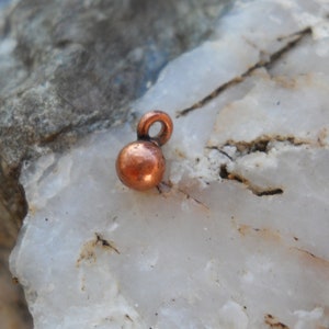 Solid Copper 3mm Ball with Loop (5mm x 3mm)
