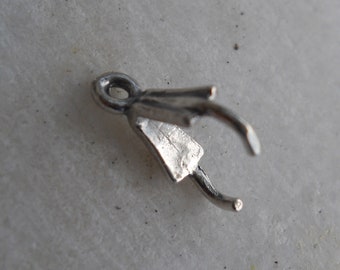 Pinch Bail, Sterling Silver Bail, BA109, Solid Silver Bail with Two Pins, Size: 11 mm x 3 mm or .43 inches x .12 inches