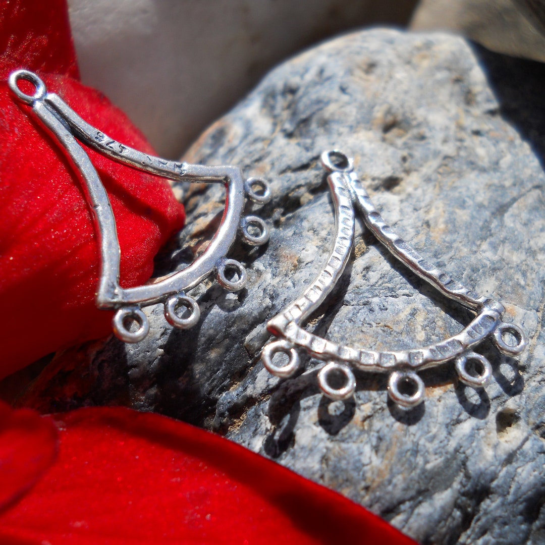 Sterling Silver Chandelier Earring Components, 5 Loops, CN143, Size 24