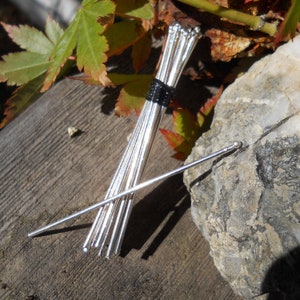 Sterling Silver Ball Headpins: 2.5 Inch, 16 Gauge
