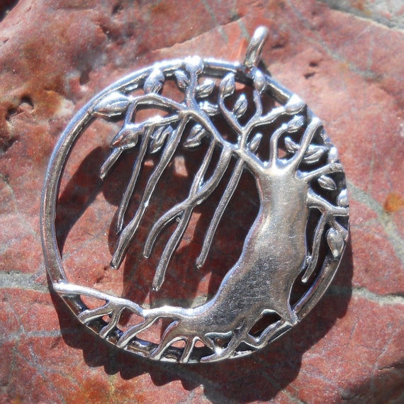 Banyan Tree of Life Pendant, Sterling Silver, PN97, 25 mm x 23 mm