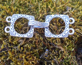 2-Strang-Haken- und Ösenverschluss aus Silber 925: Mehrstrangschmuck (35 mm)