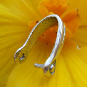 Sterling Silver Pinch Bail: Jewelry Pendant Connector (9mm x 3mm)