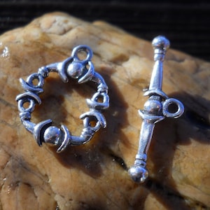 Sterling Silver Toggle with Toggle Bar, Size: 18 mm x 15mm or .71 inches x .59 inches