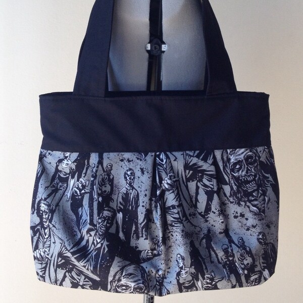 Zombie grande imprimir bandolera-el caminar muerto Henry Alexander inspirado tela