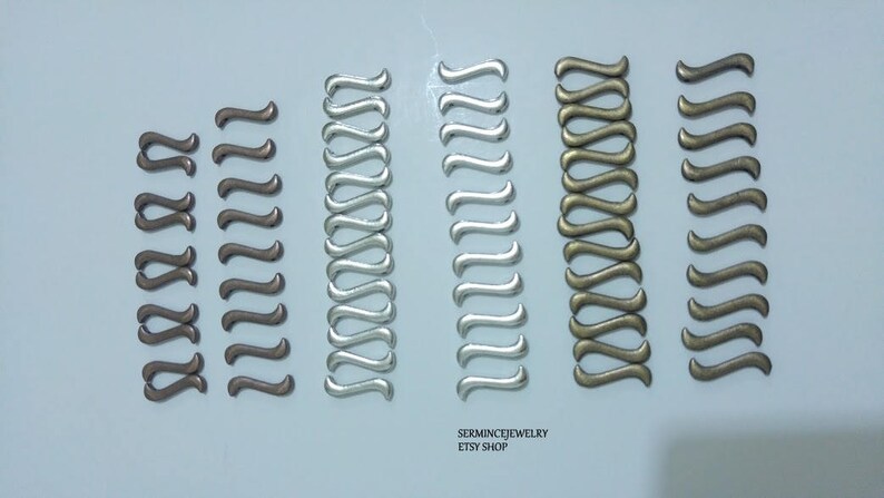 Silver plated charms FINDINGS 100 pcs Beaded jewelry supplies silver beads Silver metal bracket Brackets metal bead spacers