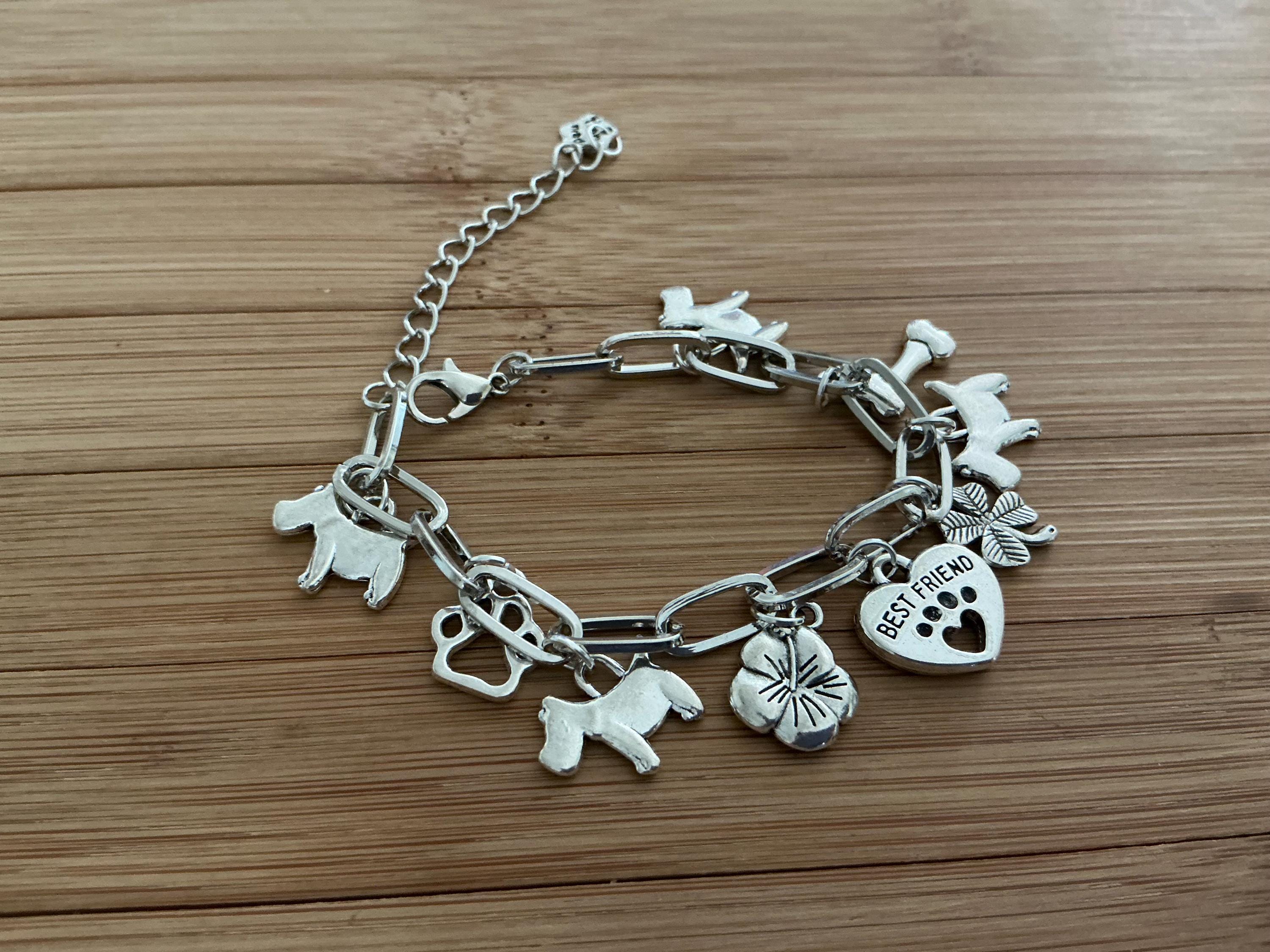 Bracelet Argent 925 Maille Grain De Café Avec Pendentif Scottish Terrier – Bijou Occasion élégant
