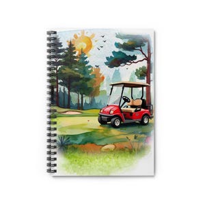 Golf cart Spiral Notebook - Ruled Line