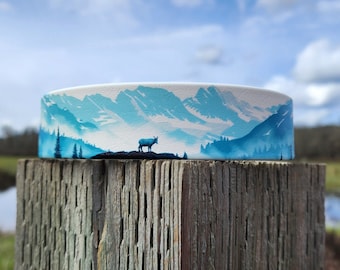 National Parks: Glacier - All Weather, Waterproof Collar, Custom Name Collar, BioThane, Collar with Phone Number