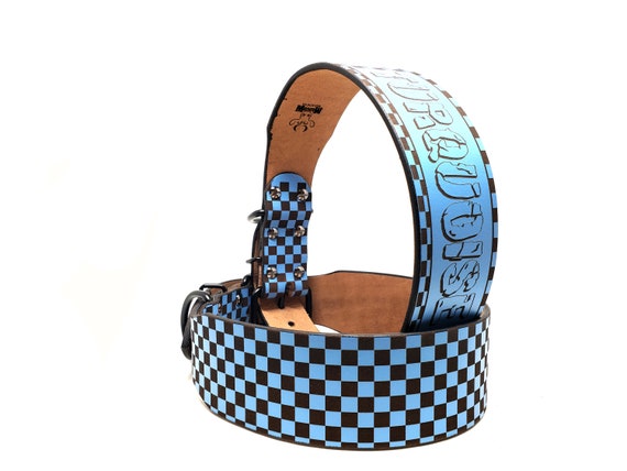 turquoise and black checkered vans