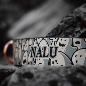 Ghost Squad, Halloween Collar, Ghost Dog Collar, Custom Name Collar, Leather Dog Collar, Biothane Collar, Fall Dog Collar, Halloween Ghosts