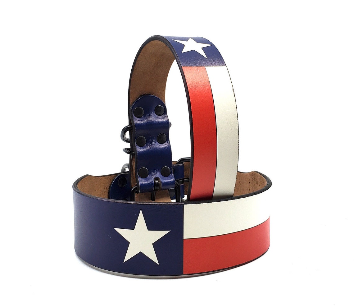 Texas Flag Dog Collar Texas State Dog Collar Custom State Etsy