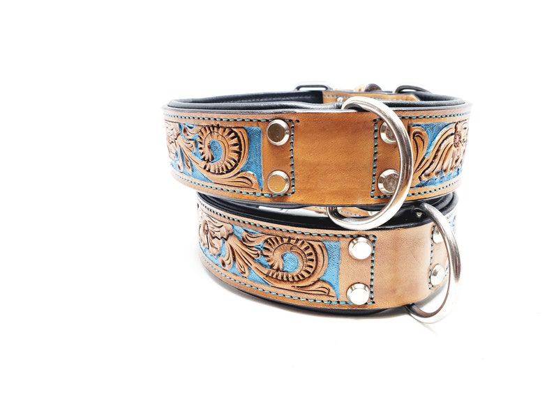 western style leather dog collars