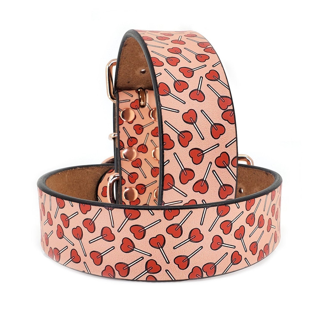 Cute Dog collar, Heart Dog Collar, Candy Collar, Dog Love Collar, Pink