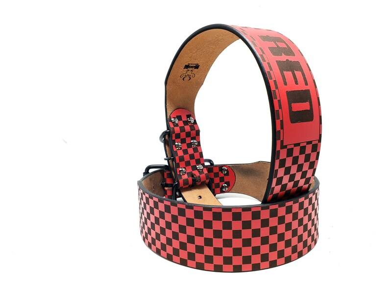 checkerboard dog collar