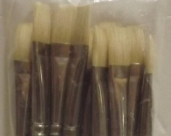 10 Pieces New Superior Interlocked 375 No. 8 Germany Paint Brushes