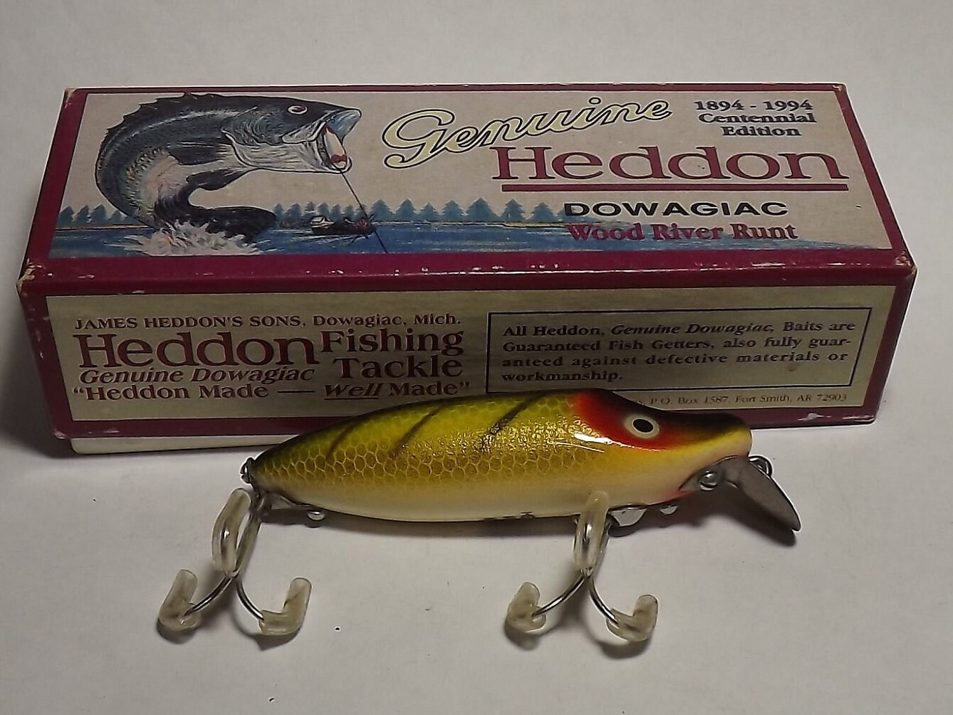 Heddon DOWAGIAC Wood Rivaer Runt ルアー・フライ Heddon