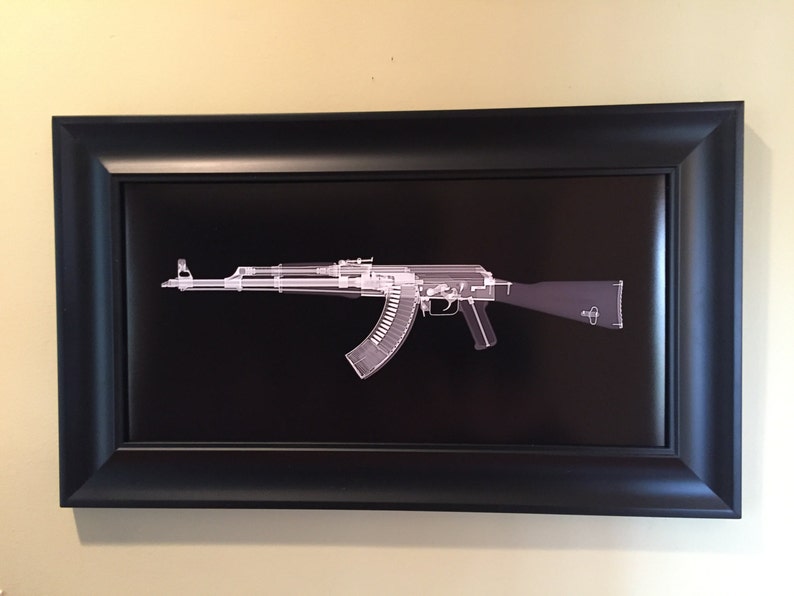 AK-47 CAT scan gun print ready to frame image 1