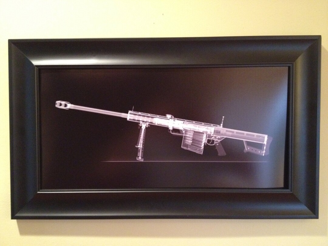 Barrett M82 Sniper Rifle CAT Scan Gun Print Ready to Frame Etsy