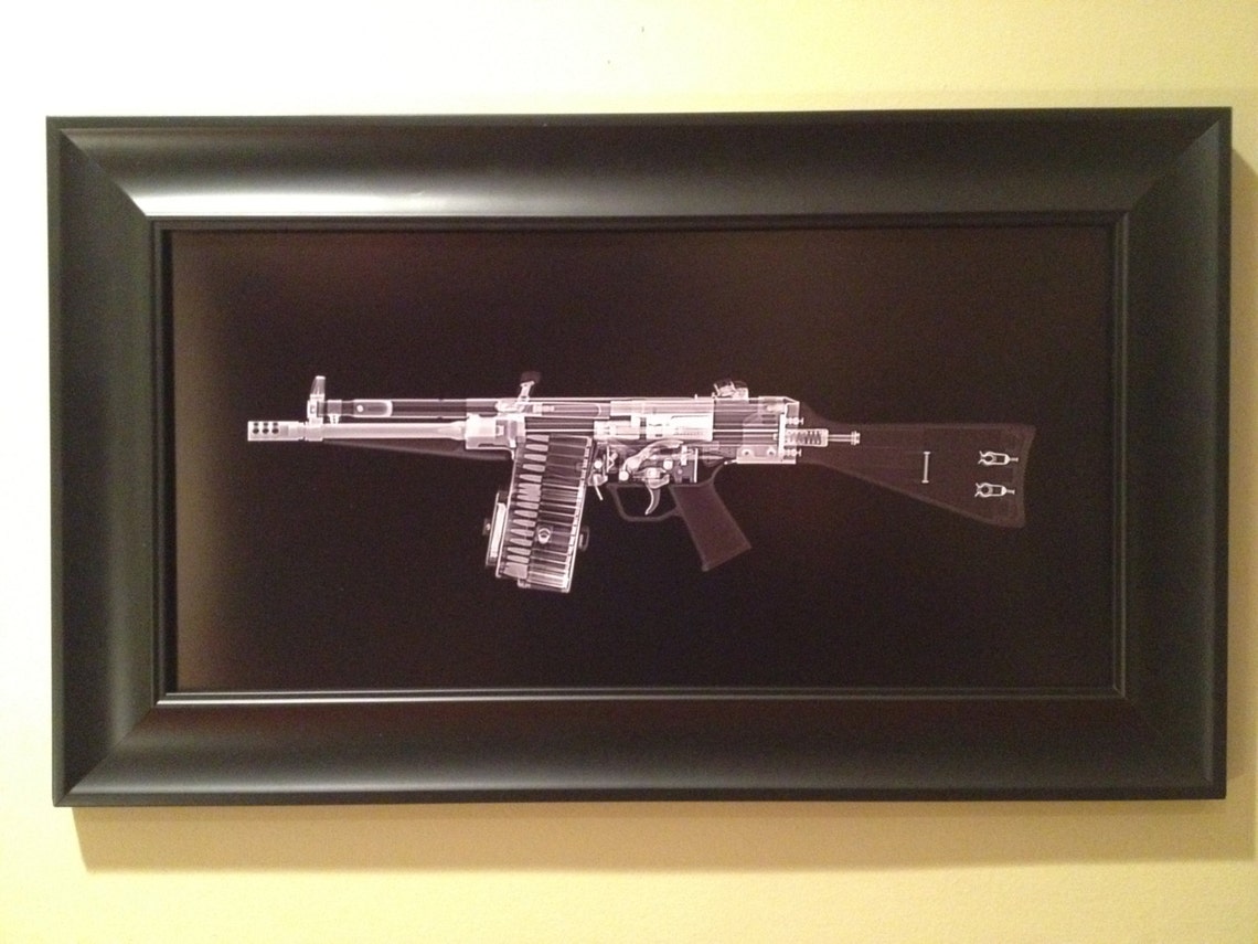 HK 51 Machine Gun CAT Scan Gun Print Ready to Frame Etsy