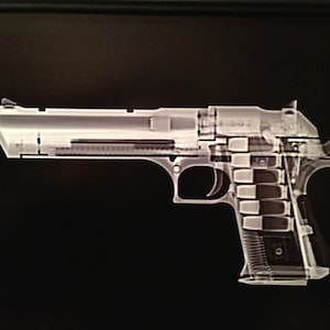 Desert Eagle pistol CAT scan ready to frame image 1