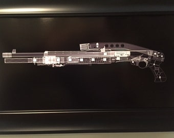 Franchi SPAS-12 CAT scan shotgun print - ready to frame