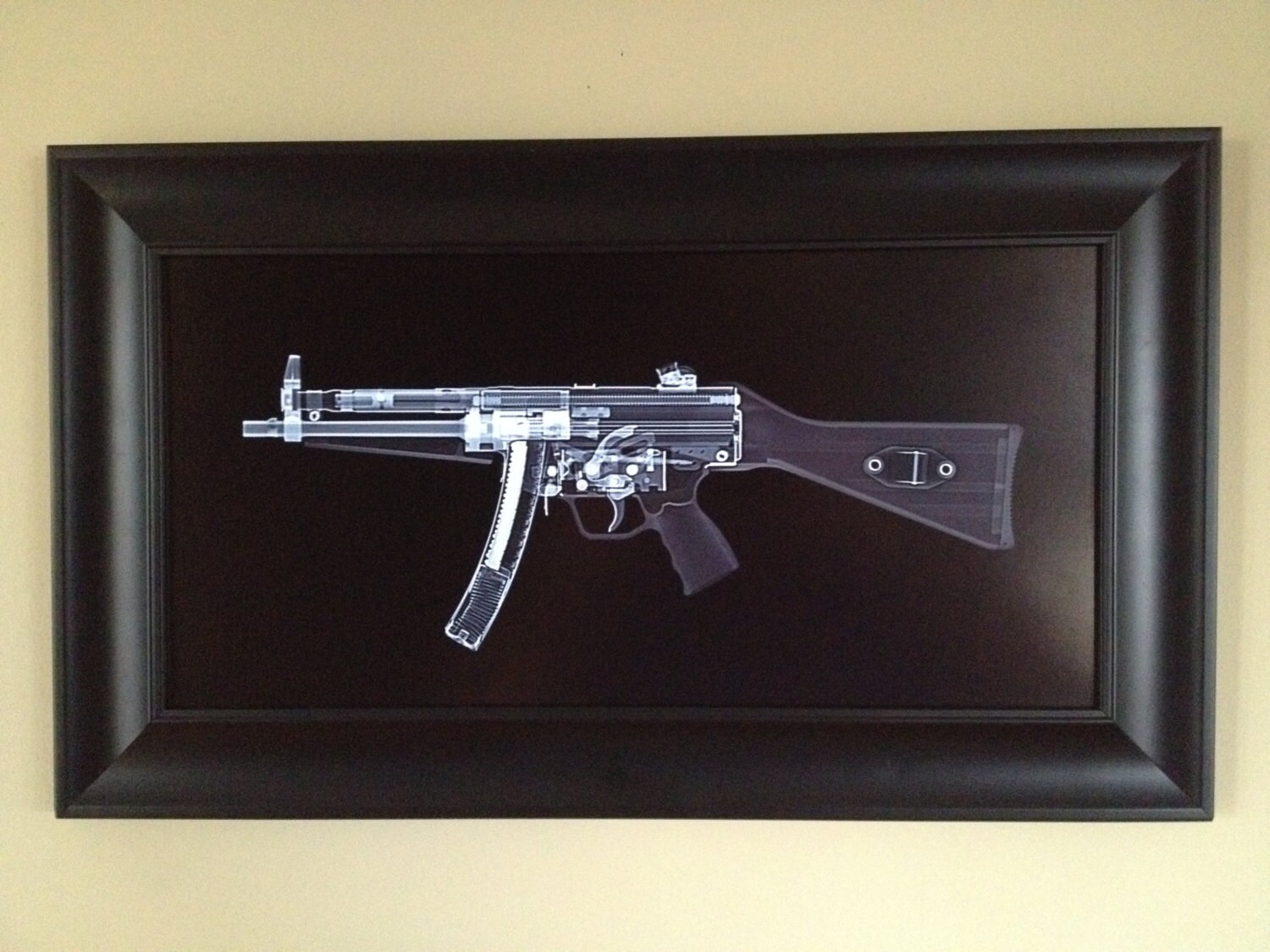 MP5 Submachine Gun CAT Scan Gun Print 2 Ready to Frame Etsy