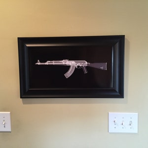 AK-47 CAT scan gun print ready to frame image 3