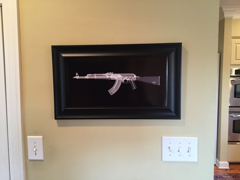 AK-47 CAT scan gun print ready to frame image 3