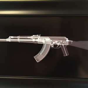 AK-47 CAT scan gun print ready to frame image 4