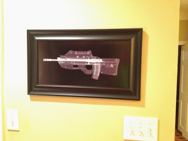 FN FS2000 rifle CAT scan gun print ready to frame Etsy