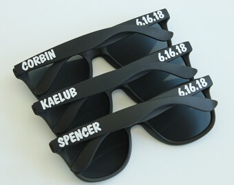 Personalized Sunglasses, Custom Wedding Favor, Bachelor Gifts, Bachelorette Party Favors, Destination Wedding, Groomsmen Sunglasses