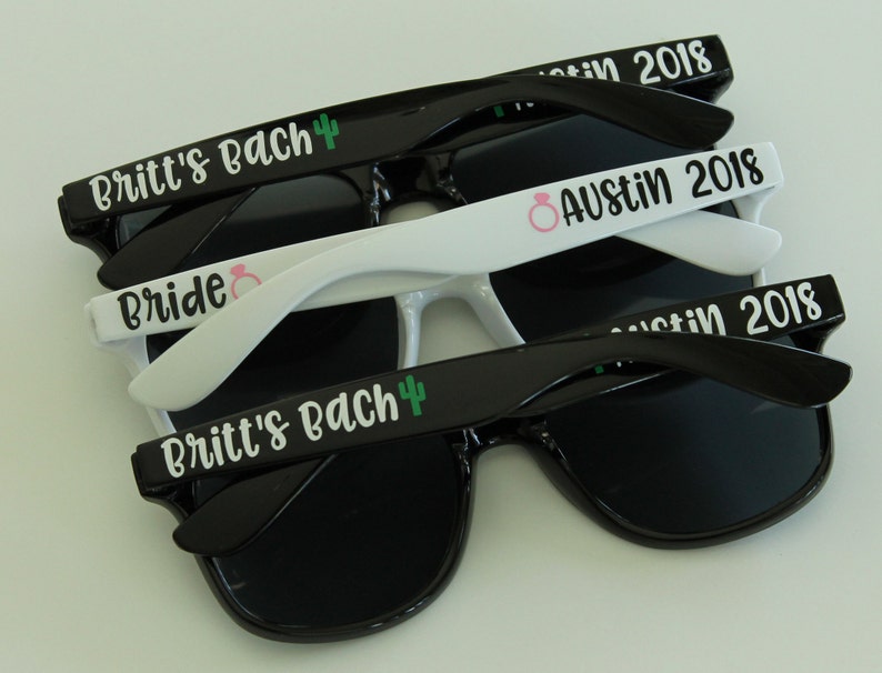 Personalized Sunglasses Bridal Party Sunglasses Bachelorette Etsy
