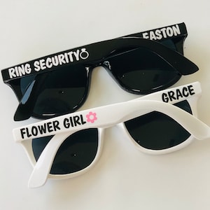 Kids Personalized Sunglasses, Ring Bearer Sunglasses, Toddler Small Child Size Sunglasses, Flower Girl Sunglasses, Wedding Party Sunglasses